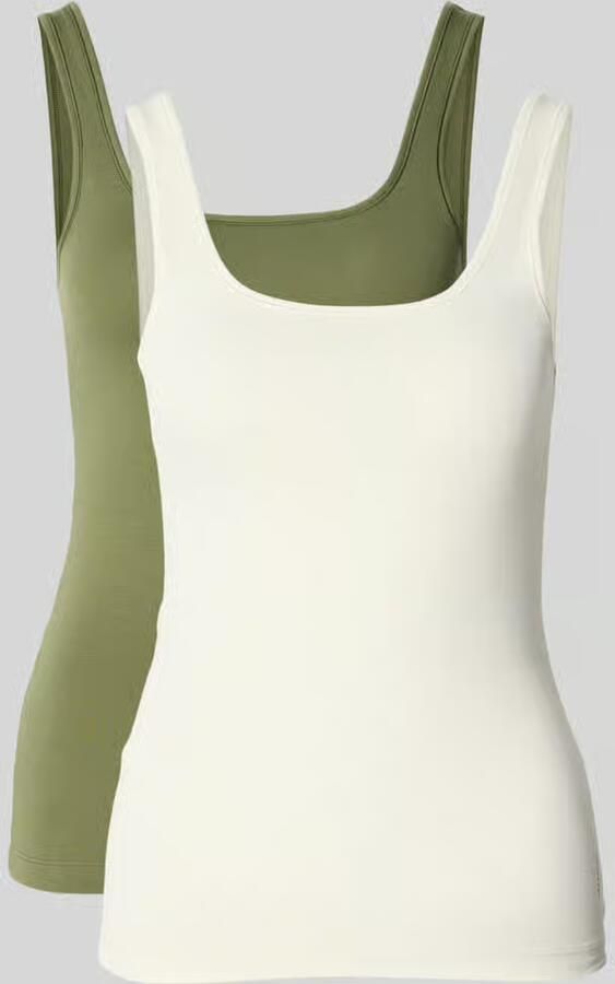 HUGO Slim fit tank top van katoenmix in set van 2 - Foto 2