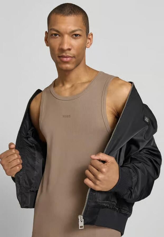 HUGO slim fit tank top van katoenmix model 'DAPOTA'