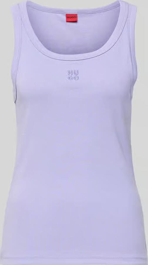 HUGO Slim fit tanktop van katoenmix model 'DATAMIA'