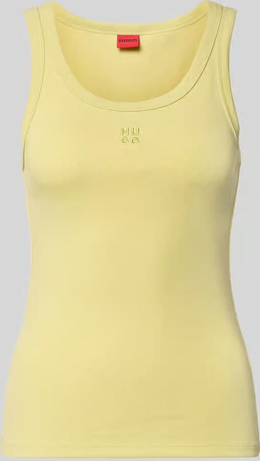 HUGO Slim Fit Tanktop van katoenmix model 'DATAMIA' - Foto 2