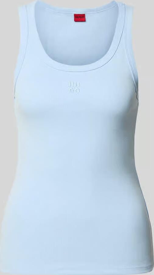HUGO Slim Fit Tanktop van katoenmix model 'DATAMIA' - Foto 2