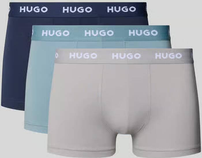 HUGO slim fit trunks van katoenmix in set van 3 model 'PACK' - Foto 2
