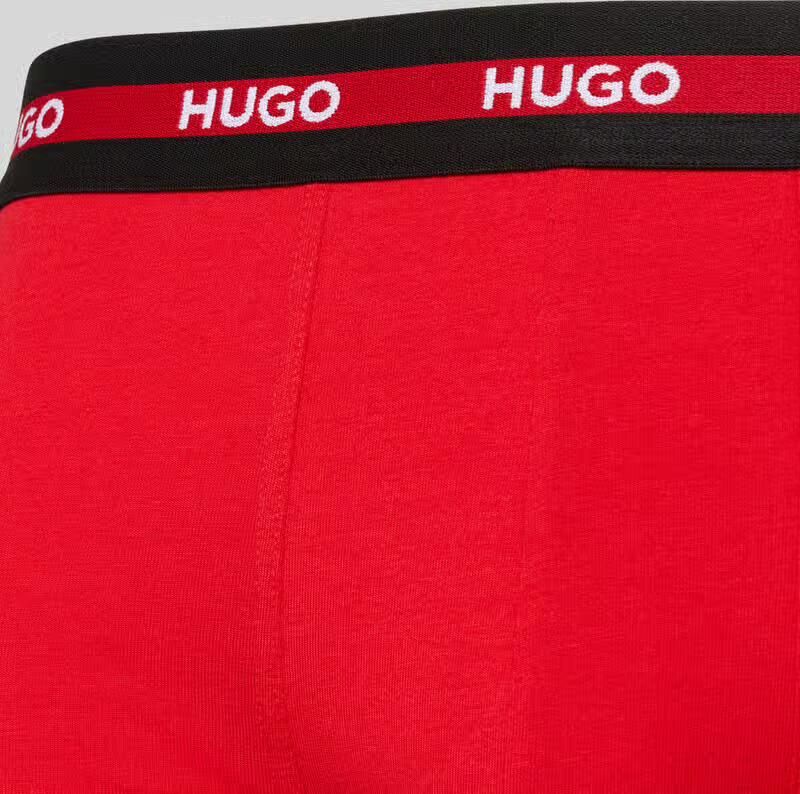 HUGO slim fit trunks van katoenmix in set van 3 model 'PLANET'