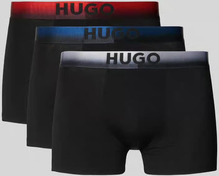 HUGO slim fit trunks van modalmix in set van 3 model 'SPRAY' - Foto 2