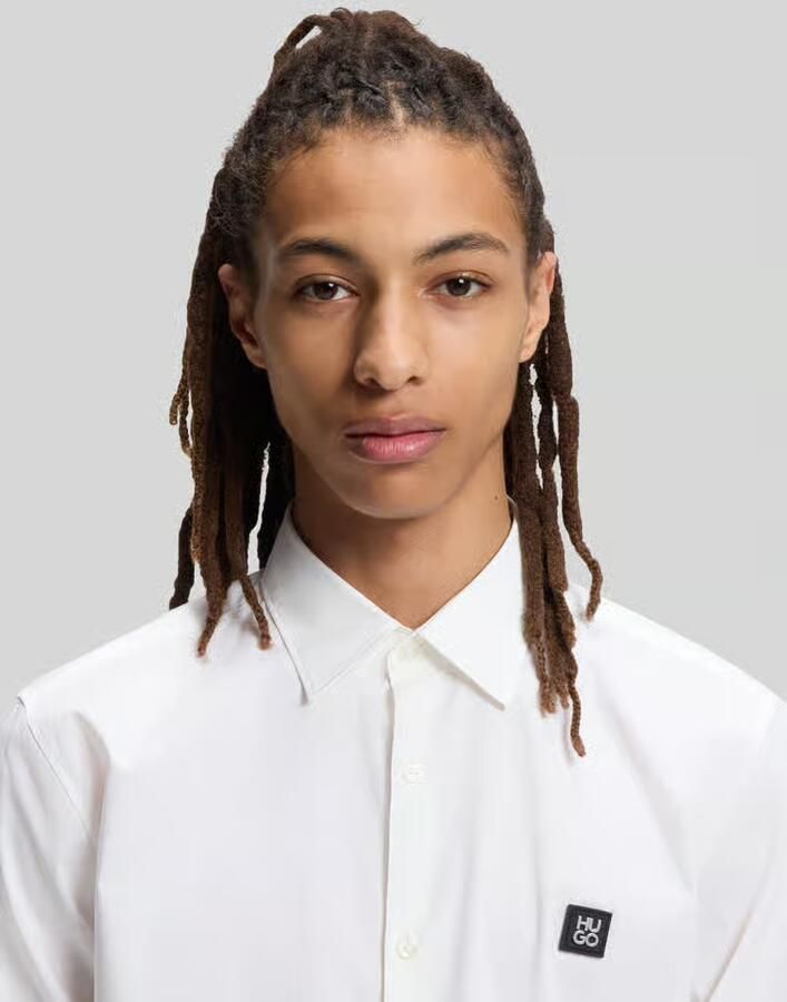 HUGO Slim fit vrijetijdsoverhemd van katoenmix model 'ERMO' - Foto 2