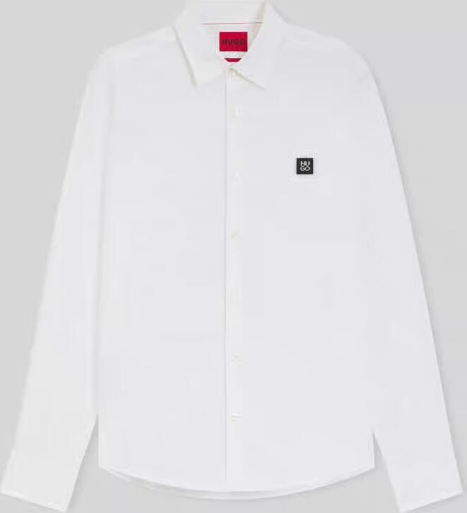 HUGO Slim fit vrijetijdsoverhemd van katoenmix model 'ERMO'