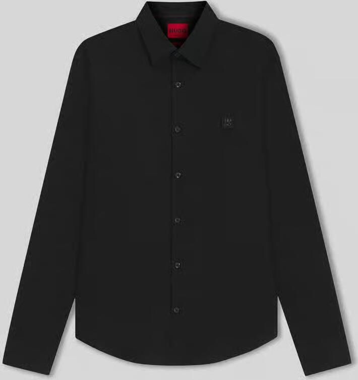 HUGO Slim fit vrijetijdsoverhemd van katoenmix model 'ERMO' - Foto 2