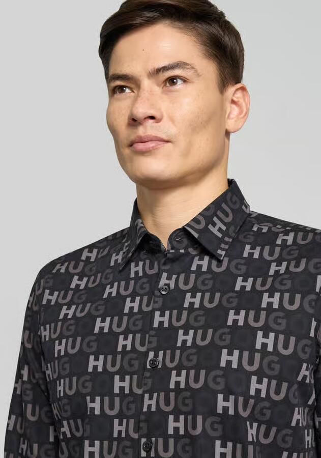 HUGO Slim fit vrijetijdsoverhemd van puur katoen model 'ERMO' - Foto 2