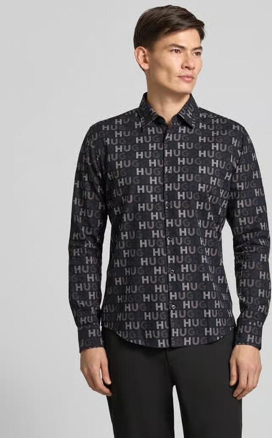 HUGO Slim fit vrijetijdsoverhemd van puur katoen model 'ERMO' - Foto 4