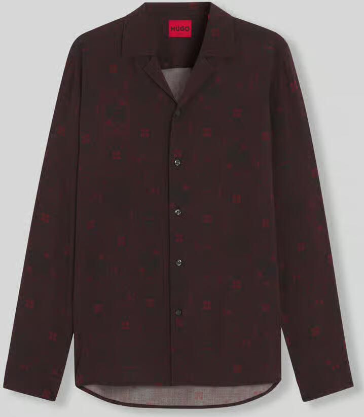 HUGO Slim fit vrijetijdsoverhemd van viscose model 'Ello'