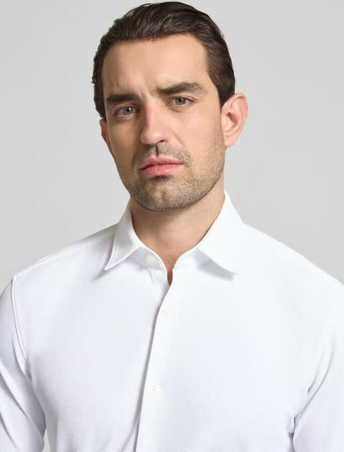 HUGO Slim fit zakelijk overhemd in structuurlook model 'ERMO' - Foto 2