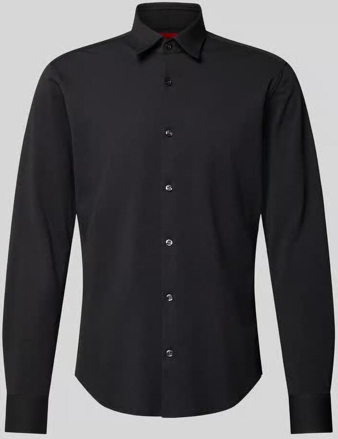 HUGO Slim fit zakelijk overhemd in structuurlook model 'ERMO'