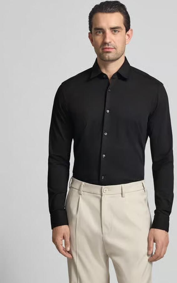 HUGO Slim fit zakelijk overhemd in structuurlook Model 'ERMO' - Foto 2
