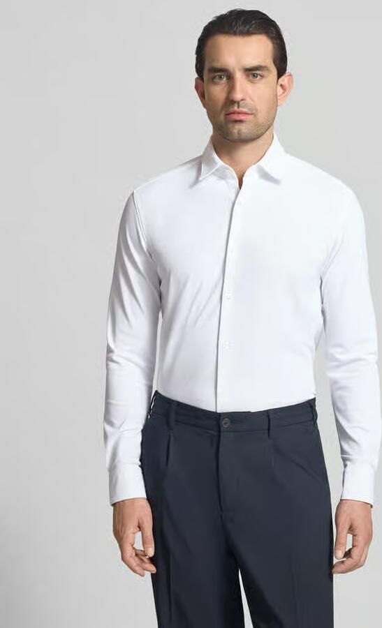HUGO Slim fit zakelijk overhemd in structuurlook Model 'ERMO' - Foto 3