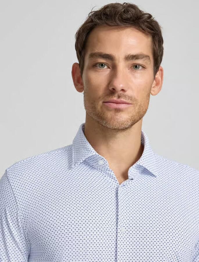 HUGO slim fit zakelijk overhemd met all-over print model 'KENNO'