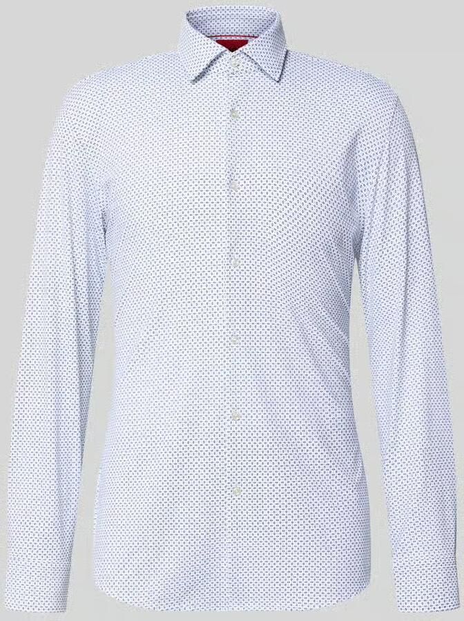 HUGO slim fit zakelijk overhemd met all-over print model 'KENNO' - Foto 2