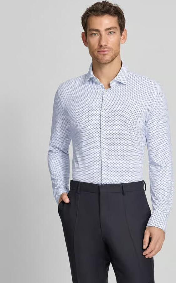 HUGO slim fit zakelijk overhemd met all-over print model 'KENNO' - Foto 3