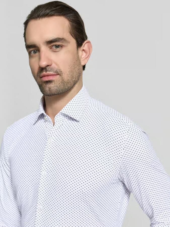 HUGO Slim fit zakelijk overhemd met kentkraag model 'KENNO' - Foto 2