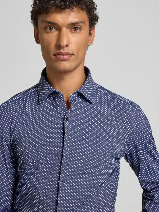HUGO Slim fit zakelijk overhemd met kentkraag model 'KENNO' - Foto 2