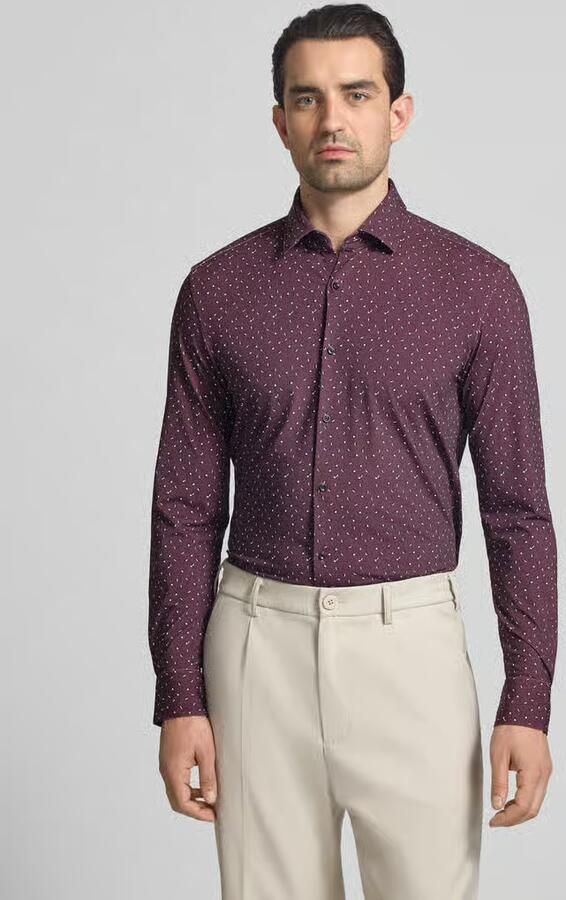 HUGO Slim fit zakelijk overhemd met Kentkraag model 'KENNO'