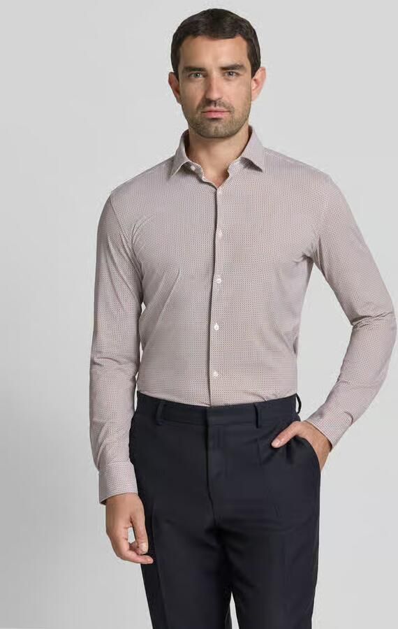 HUGO slim fit zakelijk overhemd met kentkraag model 'KENNO' - Foto 2