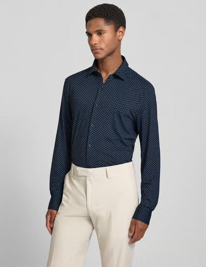 HUGO slim fit zakelijk overhemd met kentkraag model 'KENNO' - Foto 2
