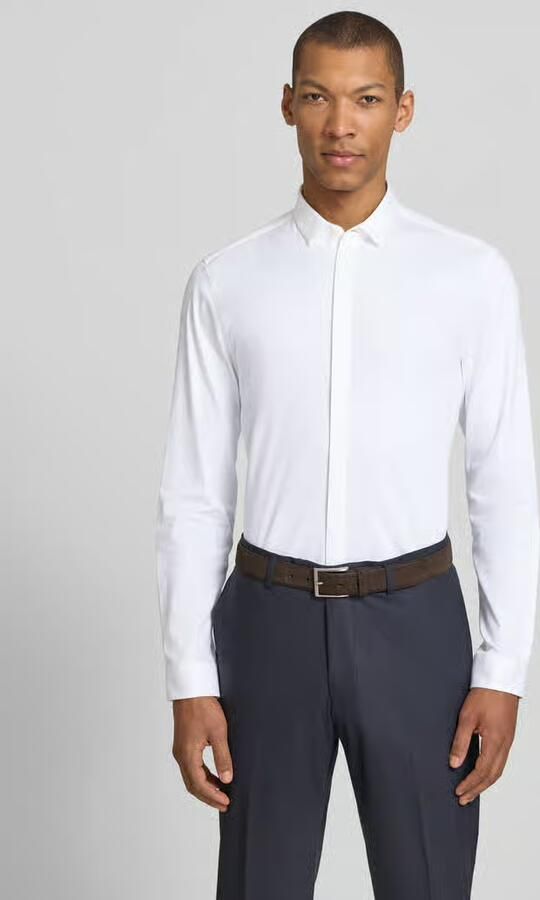 HUGO slim fit zakelijk overhemd van katoenmix model 'KETRAN' - Foto 4