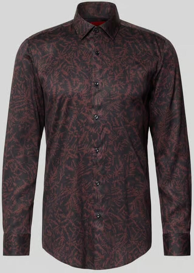 HUGO Slim fit zakelijk overhemd van lyocell model 'KENNO'