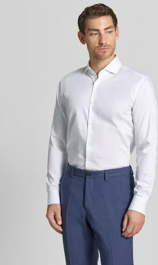 HUGO slim fit zakelijk overhemd van puur katoen model 'Kason' - Foto 6