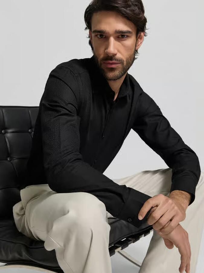 HUGO Slim fit zakelijk overhemd van puur katoen model 'KENNO' - Foto 2
