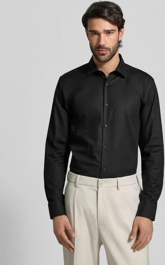 HUGO Slim fit zakelijk overhemd van puur katoen Model 'KENNO' - Foto 3