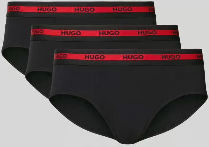 HUGO underwear Slip HIPBR TRIPLET PLANET van stretch-katoen met logostrepen op de tailleband - Foto 7