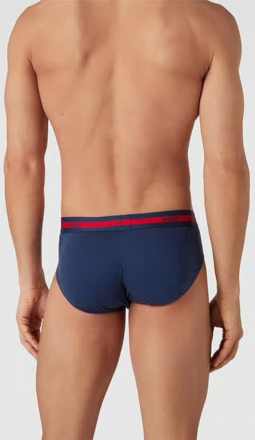 HUGO Slip met elastische band met logo in een set van 3 stuks