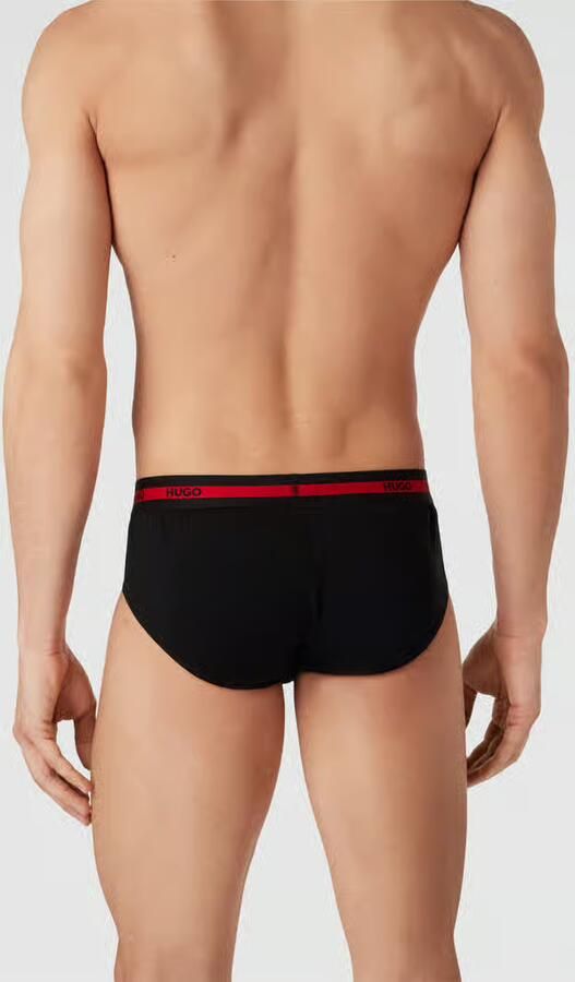 HUGO Slip met elastische band met logo in een set van 3 stuks