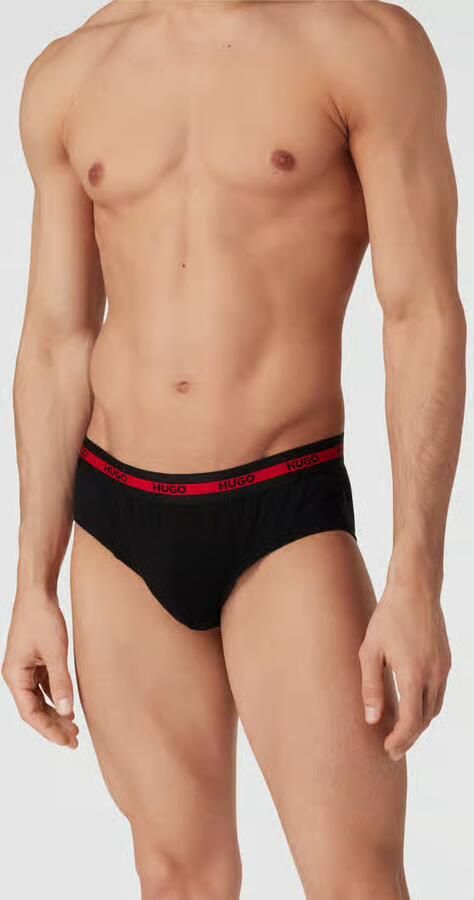 HUGO Slip met elastische band met logo in een set van 3 stuks - Foto 2
