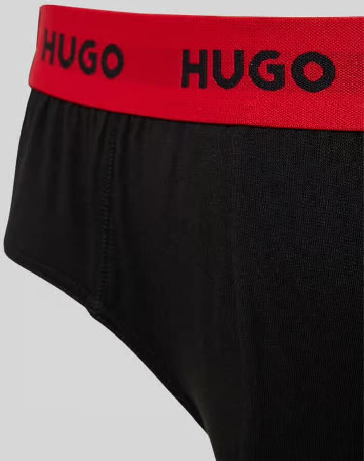 HUGO Slip van katoenmix in een set van 3 stuks model 'HIPBRIEF' - Foto 2