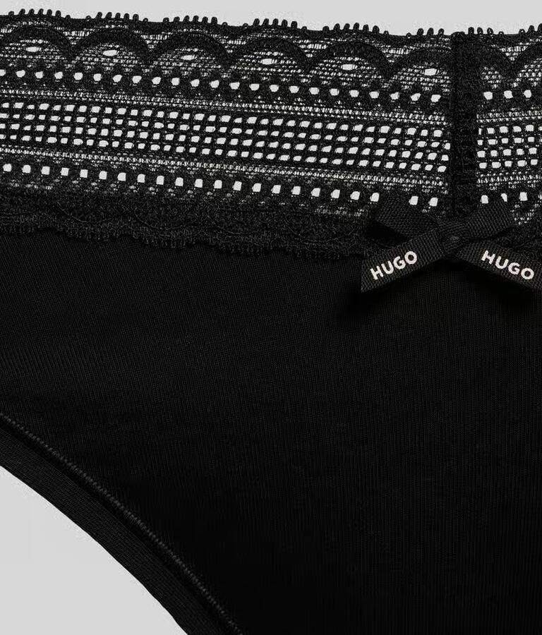 HUGO Slip van katoenmix in een set van 3 stuks model 'TRIPLET LACE BRIEF' - Foto 2