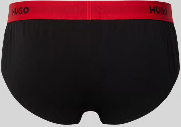 HUGO Slip van katoenmix in een set van 3 stuks model 'HIPBRIEF'