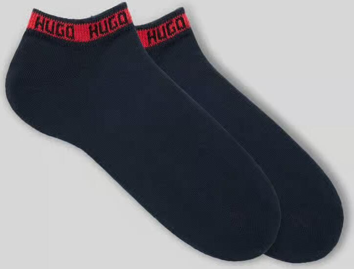 HUGO Sneakersokken van katoenmix in een set van 2 paar