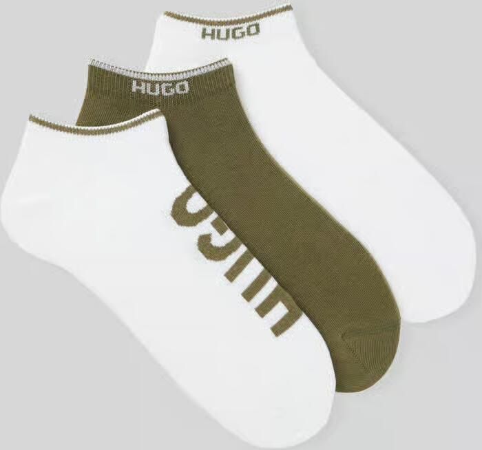 HUGO Sneakersokken van katoenmix in set van 3