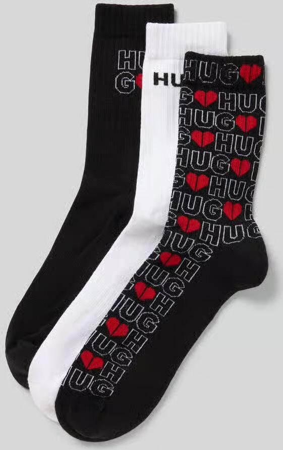 HUGO Sokken van katoenmix in een set van 3 paar model 'VALENTINE'