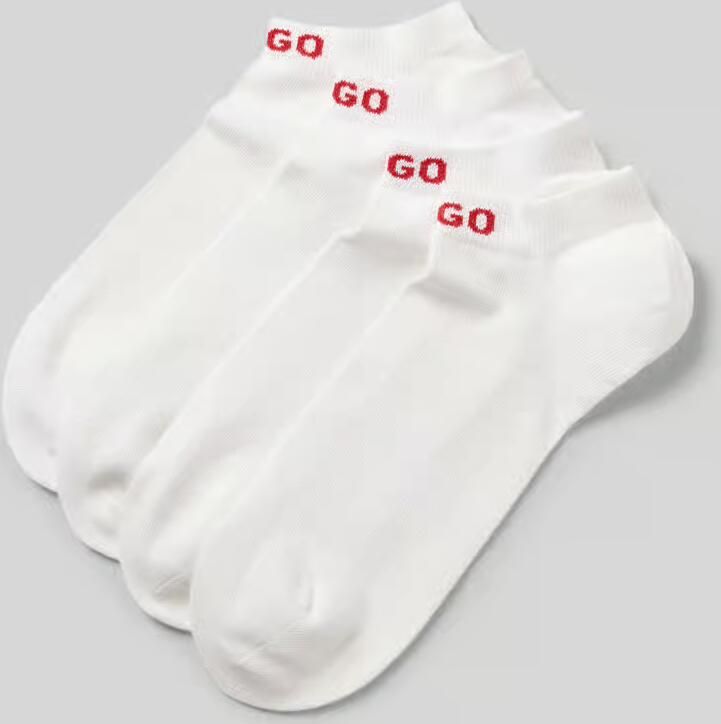 HUGO Sneakersokken met logostitching in een set van 4 paar - Foto 2
