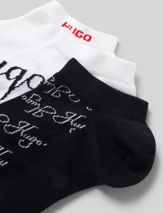 HUGO Sokken voor sneakers van katoenmix in een set van 3