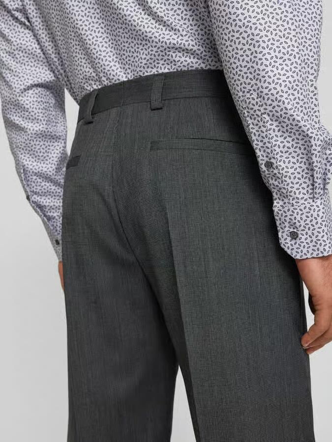 HUGO Stoffen broek met bandplooien model 'Teagan'