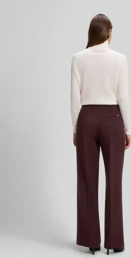 HUGO Stoffen broek met persplooien - Foto 3