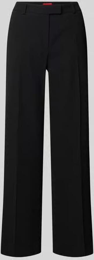 HUGO straight fit broek met bandplooien - Foto 2