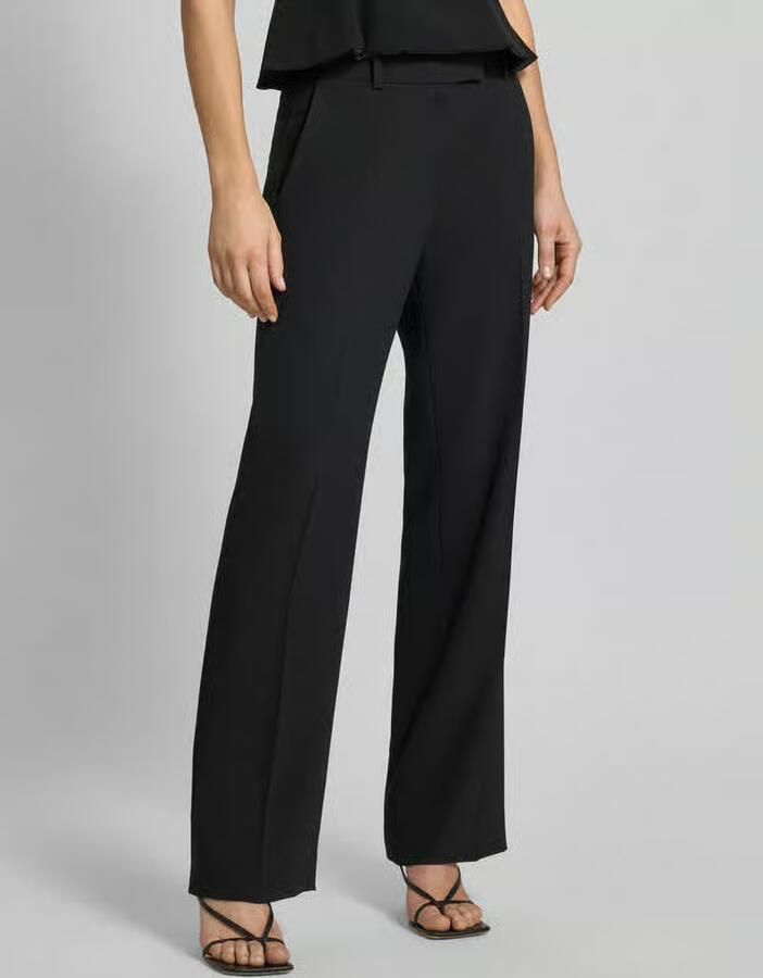 HUGO straight fit broek met bandplooien - Foto 3