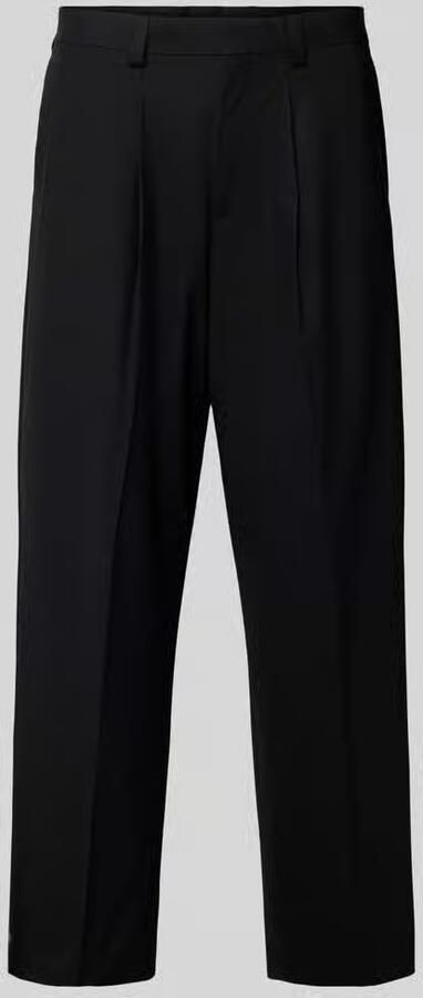 HUGO straight fit broek van scheerwolmix model 'TONY' - Foto 2