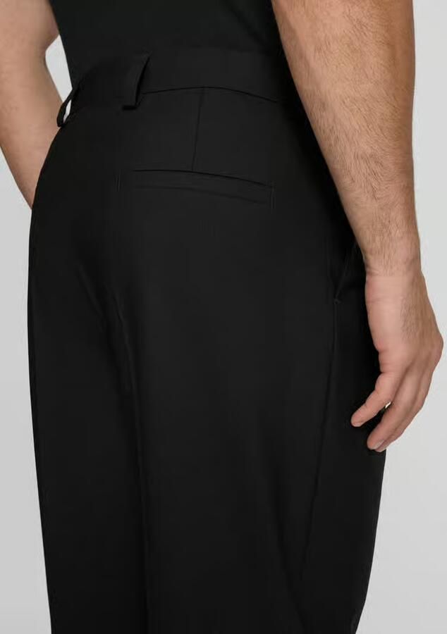 HUGO straight fit broek van scheerwolmix model 'TONY'