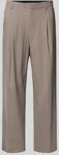 HUGO straight fit broek van scheerwolmix model 'TONY'